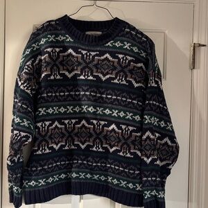Abercrombie & Fitch Multicolor Patterned Crewneck Sweater